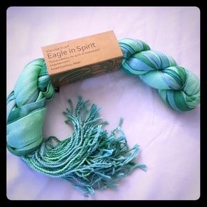 Green "Eagle in Spirt" native design scarf